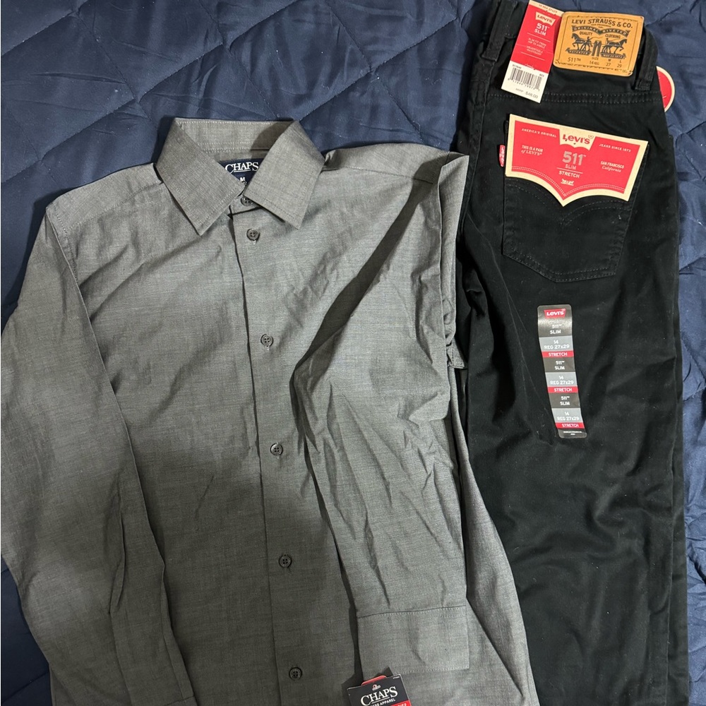 Boys Levi Pants and Chaps shirt never worn